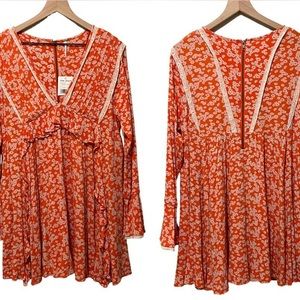 Free People Like You Best Long Sleeve Mini Dress